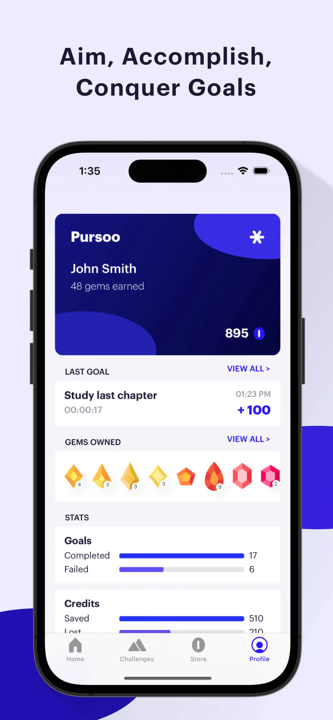 Pursoo Accomplish your goals App Screenshot
