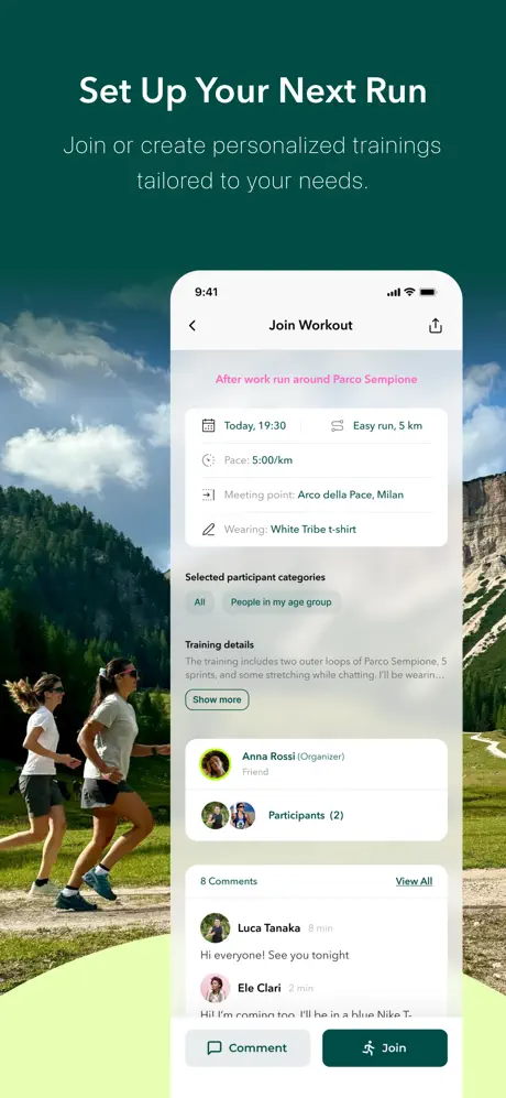 Tribe Run Club Join or create trainings App Screenshot